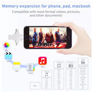 The Jeremiah 4 IN 1 128 GB USB flash drive 2.0/3.0 For iPhone and android.